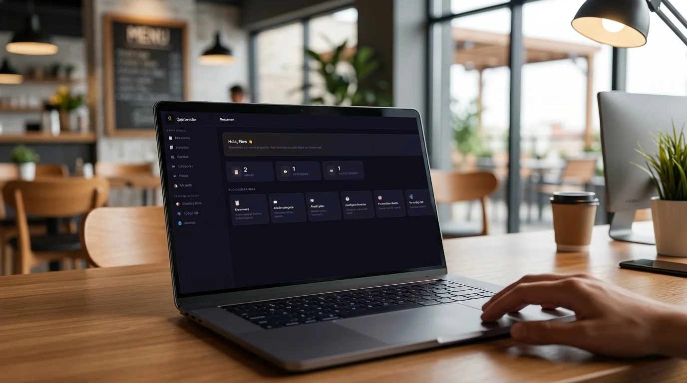 Panel de administración de Qaproveche — gestión de carta digital